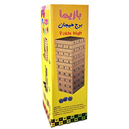 بازی فکری برج هیجان مدل بازیما جنس چوب ام دی اف