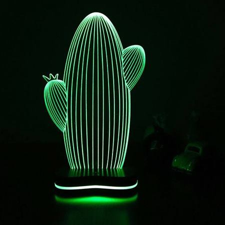 چراغ خواب سه بعدی گالری دکوماس طرح کاکتوس