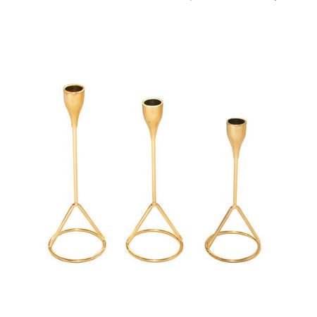 جا شمعی برنجی اولر مدل SS3 مجموعه 3 عددی