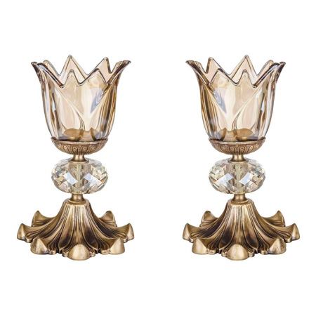 شمعدان برنجی بسته دو عددی کد C2124