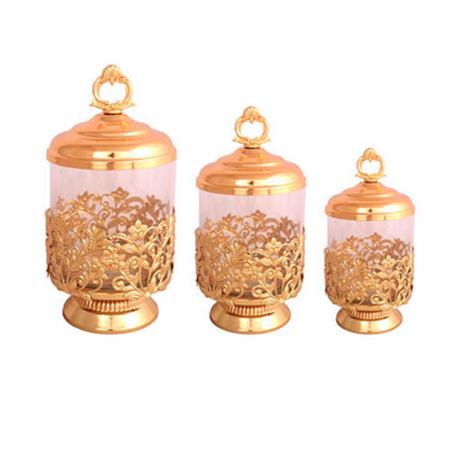 بانکه کندی باکس سه عددی شیشه ای طلایی