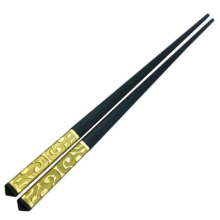 چوب غذاخوری پلاستیکی مدل چاپستیک طرح طلاکوب