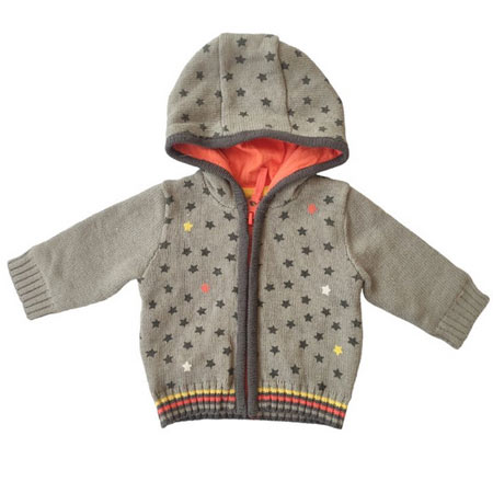 ژاکت نوزادی جنس پنبه زیپ دار ارکسترا مدل Etoile