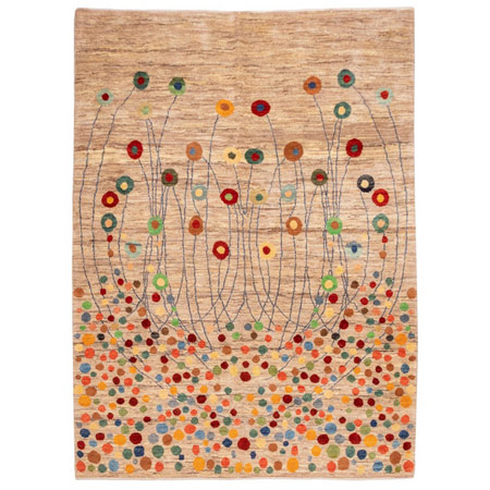 گبه دستباف چهار متری سی پرشیا جنس پشم و نخ پنبه