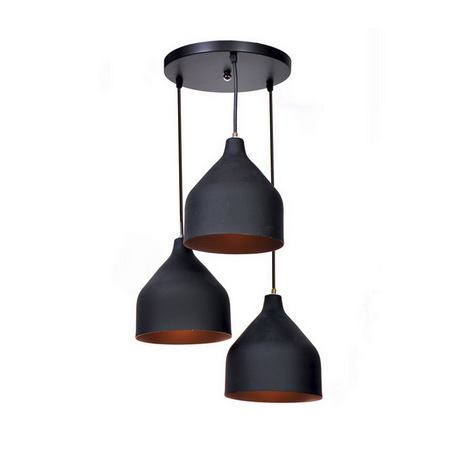 آویز سقفی سه شعله فلزی با جنس آلمینیوم