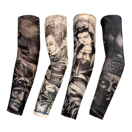 ساق دست مردانه با طرح چاپ شده تتو بسته 4 عددی