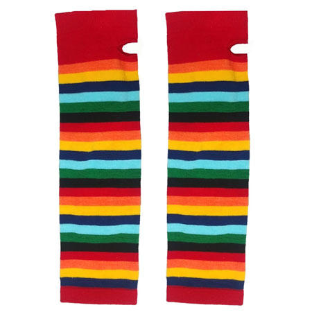 ساق دست مردانه مدل لا انگشتی رنگارنگ طرح راه راه