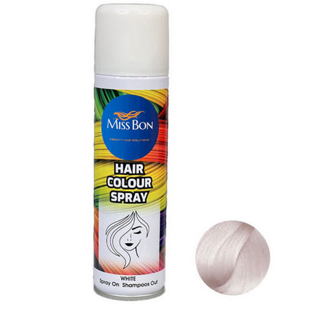 اسپری رنگ مو سفید میسبون مدل WT حجم 150 میلی لیتر