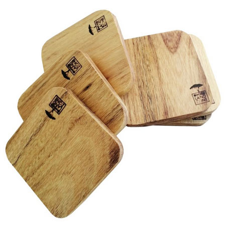 زیر لیوانی چوبی مدل نارون بسته 6 عددی