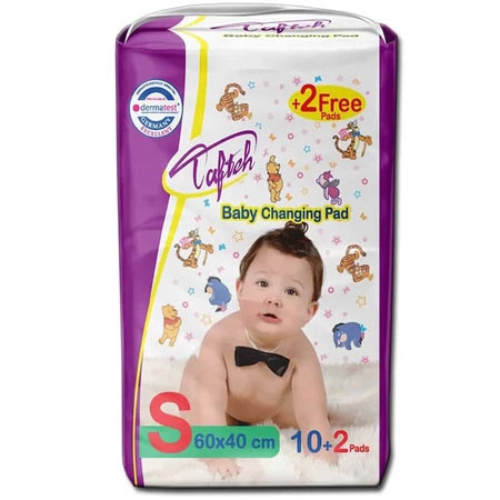 زیرانداز تعویض کودک تافته مدل آنتی باکتریال بسته 12 عددی