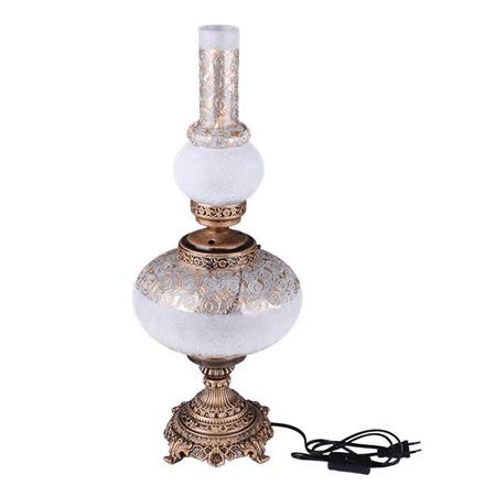 چراغ رومیزی لنتری کلاسیک طرح پیچک سایز 25