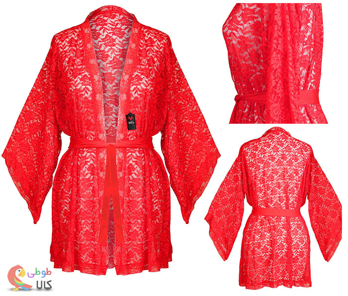 روبدوشامبر زنانه گیپور قرمز