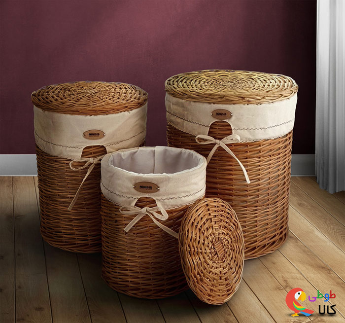 عکس سبد رخت چرک حصیری