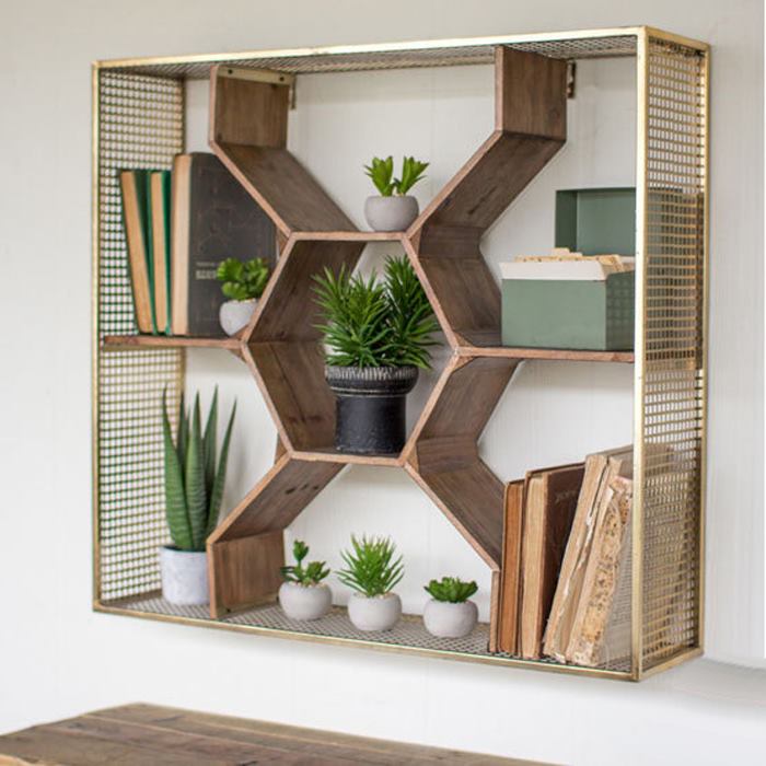 شلف چوبی کتابخانه ای