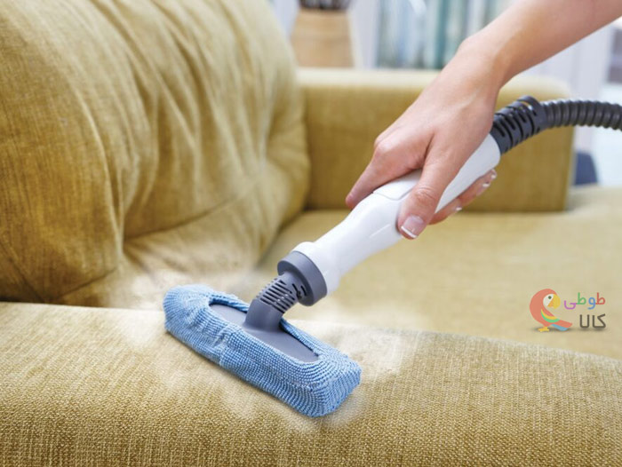 تمیز کردن مبل با استفاده از بخارشو