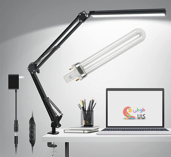 چراغ مطالعه با لامپ فلورسنت