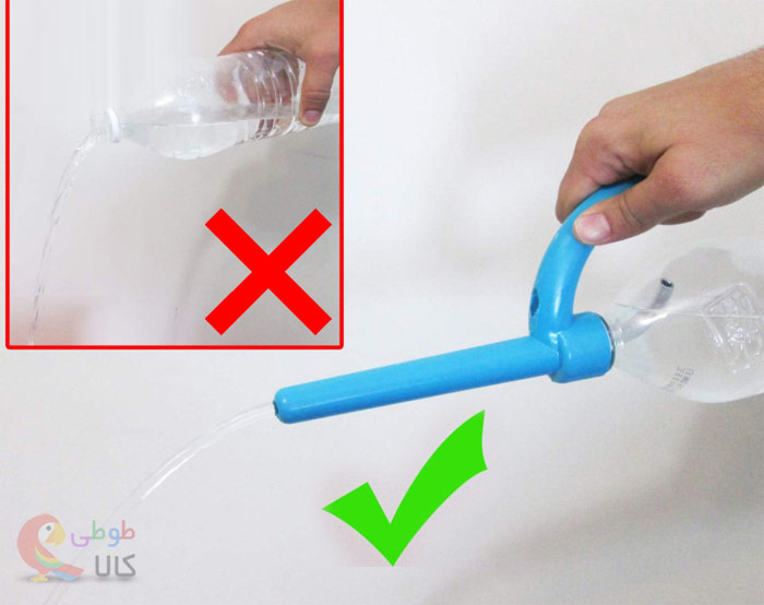 طرز استفاده از آفتابه سفری