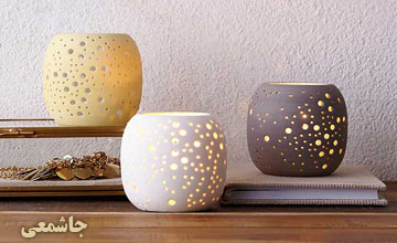 انواع جاشمعی فانتزی و شیک جنس چوبی، فلزی، شیشه ای و سنگی