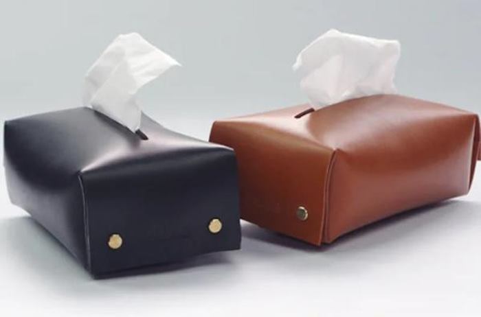 جعبه دستمال کاغذی چرمی