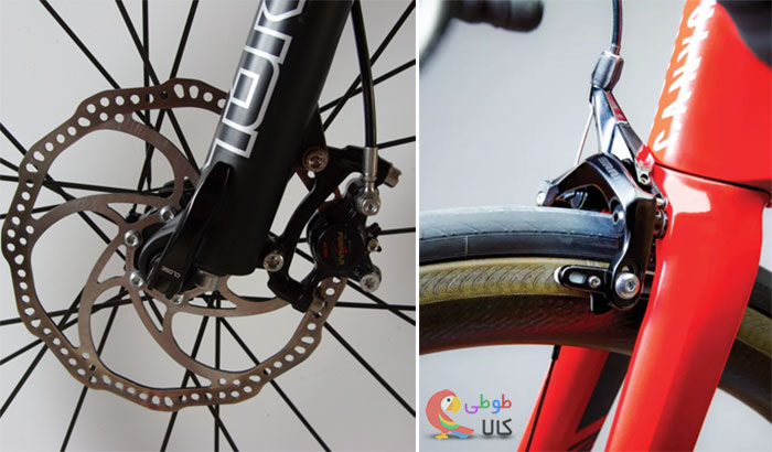 تفاوت ترمز دیسکی با ترمز لقمه ای دوچرخه