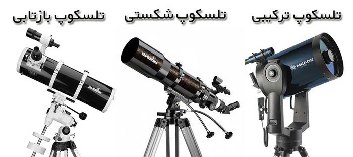 انواع مختلف تلسکوپ