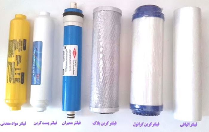 شناخت نام انواع فیلترهای دستگاه تصفیه آب خانگی