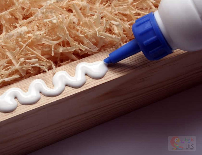 استفاده از چسب چوب