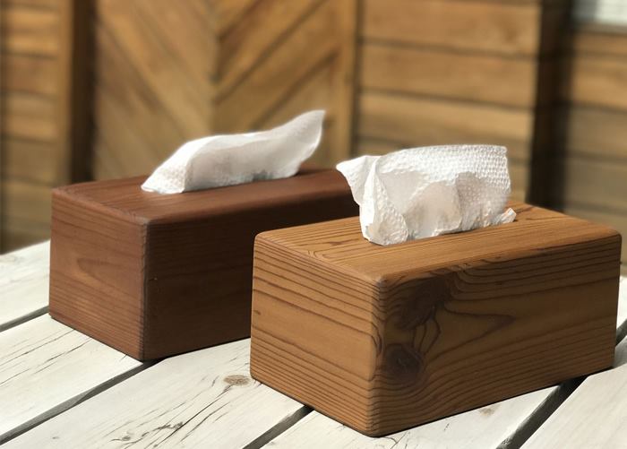 جا دستمال کاغذی چوبی