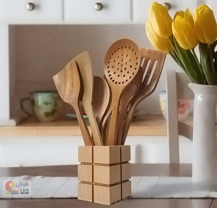 سرویس کفگیر و ملاقه چوبی