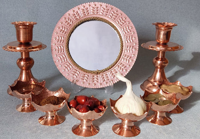 عکس ظروف مسی سفره هفت سین